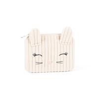 MOFU MOFU - Portamonete in Velluto Ufficiale Mofu Mofu, con Pratica Chiusura a Zip, Elementi 3D e Ricami, Patch Logo sul Retro, 15x11 cm