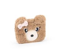 MOFU MOFU - Portamonete Plush Ufficiale Mofu Mofu, con Peluche 3D, Pratica Chiusura a Zip, Patch Logo sul Retro, 18x12x28h cm