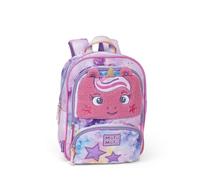 MOFU MOFU - Zainetto Bambina Ufficiale Mofu Mofu, Ideale per Asilo e Tempo Libero, con Spallacci Imbottiti, Retro e Fondo Termoformati, con Pratiche Chiusure a Zip, 23x30Hx10 cm, Lilla