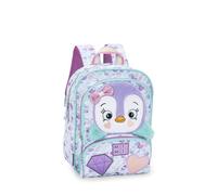 MOFU MOFU - Zainetto Bambina Ufficiale Mofu Mofu, Ideale per Asilo e Tempo Libero, con Spallacci Imbottiti, Retro e Fondo Termoformati, con Pratiche Chiusure a Zip, 23x30Hx10 cm, Pinguino