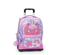 MOFU MOFU - Zaino Scuola Trolley Ufficiale Mofu Mofu con Maniglia Regolabile, Spallacci Imbottiti e Regolabili, Scomparto Principale e Tasca Frontale con Chiusure A Zip, 36x47Hx23cm, Lilla