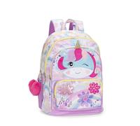MOFU MOFU - Zaino Scuola Ufficiale Mofu Mofu, Zaino Bambina con 2 Ampi Spazi Centrali, Tasche Frontali e Laterali, Spallacci Regolabili e Imbottiti, Schienale Imbottito, 32 x 43h x 23, 32 L, Lilla