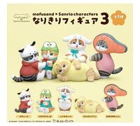 Mofusand X Sanrio Caratteri Narikiri Figura 3 Set Completo Capsula Toy Giappone