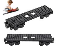 MOFXWHE Set di 2 mattoncini da costruzione, per treno merci, set di binari per treno merci, set di accessori per ferrovia, set di estensione binari compatibili con il leader di mercato