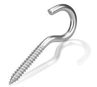 MOGADEE® Ganci a vite M8 x 100 mm, 4 ganci da soffitto in acciaio inox, pesanti viti a gancio grandi, ganci per viti, adatti per amache, tende da sole, poltrone sospese, sedie a dondolo, cavo fisso,