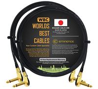 Mogami - Cavo patch per effetti strumentali con connettori TS (6,35 mm) placcati oro, a basso profilo, ad angolo retto, 2 unità 60 cm