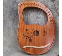Mogano Arpa Lira Portatile 19 Corde Lyre Harp con Chiave di Sintonia Panno per La Pulizia Guida All'apprendimento, Arpa a Leva per Il Matrimonio, Compleanno(Orchid A)