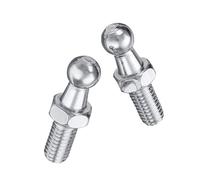 MoGas Della Cappa Sollevatore 2 Pezzi Molla Valvola A Sfera Universale Cappuccio Supporto Molla Staffe A Sfera Coperchio Antipolvere Argento Valvola Molla A Gas 10mm M8