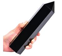 MOGEMT Grande Torre di Cristallo di Ossidiana Nera Guarigione Naturale Punto di Cristallo Parete Obelisco 6 Sfaccettature Reiki Chakra Meditazione Terapia Home Decor Regalo 1,5-2 Lbs