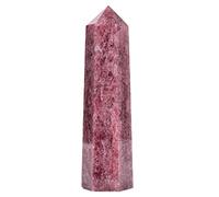 MOGEMT Reiki, torre in cristallo di quarzo fragola, punto di guarigione naturale, obelisco, 6 sfaccettature, meditazione, terapia, decorazione per la casa, regalo, 0,7-0,9 kg
