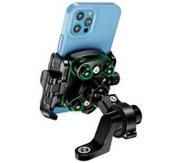 MOGGAM Porta Telefono Moto e Scooter【Doppio Antivibrante】 Supporto Telefono Moto con Anello Piattaforma in Alluminio Porta Cellulare Bici da 5,4-7,2 Pollici Porta Cellulare Scooter【Rilascio rapido】.