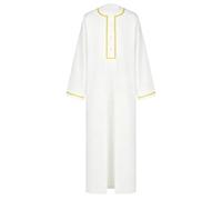 Moggemol Bambini Tòbè Islamico Ragazzi Kaftan Musulmano Arabo Un Ragazzo | Maniche Lunghe,Silhouette Fit Allargato E Rilassato,Roba La Preghiera Musulmana,Vita Quotidiana Informale,Occasioni Speciali