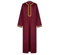 Moggemol Bambini Tòbè Islamico Ragazzi Kaftan Musulmano Arabo Un Ragazzo | Maniche Lunghe,Silhouette Fit Allargato E Rilassato,Roba La Preghiera Musulmana,Vita Quotidiana Informale,Occasioni Speciali
