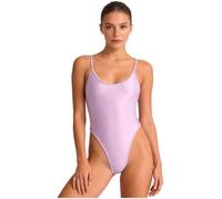 Moggemol Leotard Donna Collant di Seta Tuta Aderente Salopette Appassionata E Calda Camicia da Notte Calzamaglia in Nylon Discoteca Lavanda M