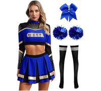Moggemol Uniformi E Costumi La Donna E Bambine Manifestazioni Sportive Outfit Le Esibizioni Abbigliamento Sportivo Abbigliamento Club Blu e nero XL
