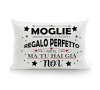 Moglie abbiamo cercato di trovare il regalo perfetto per te, ma tu hai già noi Federe divertenti per la moglie Regalo di compleanno Regalo di San Valentino Regalo di Natale Regalo di Natale(moglie-b)