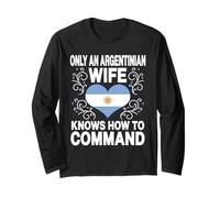 Moglie argentina divertente indossare l'umorismo delle donne sposate in Argentina Maglia a Manica