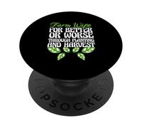 Moglie della fattoria per il meglio o il peggio agricoltore amante divertente agricoltore PopSockets PopGrip Adesivo