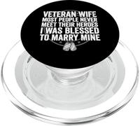 Moglie veterana Sono stato benedetto a sposare il mio eroe veterano PopSockets PopGrip per MagSafe