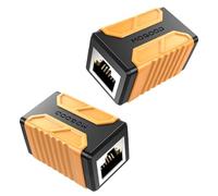 MOGOOD Accoppiatore in Linea RJ45 10Gbps, 2 Pezzi di Accoppiatori per Cavo Cat 8, Estensore di Rete LAN da Femmina a Femmina Compatibile con Cat7, Cat6, Cat5e