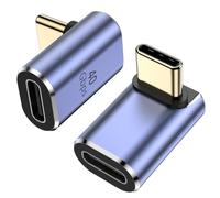 MOGOOD Adattatore 90° USB-C 100W 40Gbps 2Pz 8K TB4 per MacBook iPad Galaxy | ricarica PD 100W 5A, trasferimento dati 40Gbps e uscita video 8K@60Hz.testato oltre 10000 inserimenti, plug&play senza driver