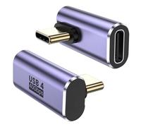MOGOOD Adattatore 90° USB-C 100W 40Gbps 8K Thunderbolt4 per MacBook iPad | Aattatore angolo 90° USB-C a 3 orientamenti, ricarica PD 100W 5A, trasferimento dati 40Gbps e uscita video 8K@60Hz
