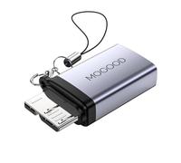 MOGOOD Adattatore da Micro B maschio a USB 3.0 femmina, adattatore dati da Micro B a USB Femmina per computer e computer portatili