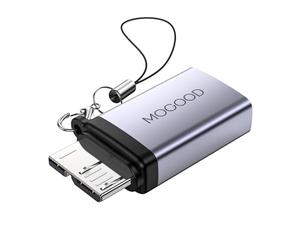 MOGOOD Adattatore da Micro B maschio a USB 3.0 femmina, adattatore dati da Micro B a USB Femmina per computer e computer portatili