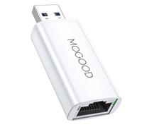 MOGOOD Adattatore da USB 3.0 a Ethernet, 1Gbps Adattatore Internet RJ45 per Chromebook, Laptop, Surface Pro