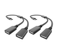 MOGOOD Adattatore da USB C a doppia USB femmina Tipo C a doppio cavo USB 2.0 OTG Splitter Convertitore per MacBook Pro, Google Pixel, Galaxy S9/Note 8