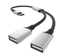 MOGOOD Adattatore da USB C a doppia USB femmina Tipo C a doppio cavo USB 2.0 OTG Splitter Convertitore per MacBook Pro, Google Pixel, Galaxy S9/Note 8