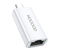 MOGOOD Adattatore da USB C a Ethernet, 1000Mbps Ethernet a USB Tipo C, Adattatore da Tipo C (Thunderbolt 4/3) a Rete Internet LAN Rj45 per iPhone 15 Pro/Max, MacBook Pro/Air, iPad Pro e altro.