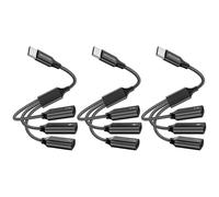 MOGOOD Adattatore da USB C a Presa C Cavo Splitter a Y - Convertitore da Spina C a 3 Prese C - Hub di Ricarica a 3 Porte per Laptop