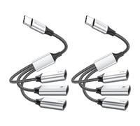 MOGOOD Adattatore da USB C a presa USB C Cavo USB splitter a Y, convertitore da spina USB C a cavo a 3 prese USB-C, 3 porte USB C hub di ricarica adattatore di alimentazione splitter per laptop