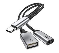 MOGOOD Adattatore da USB C a USB con ricarica Tipo C, splitter OTG Tipo C con ricarica rapida PD da 60W compatibile per Galaxy S22,Switch, Google Chromecast con Google TV,Pi-KVM,stampante 3D