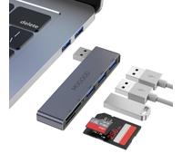 MOGOOD Adattatore USB 5in1, USB3.0+2USB2.0, lettore SD TF per Mac notebook