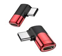 MOGOOD Adattatore USB-C 90° Rosso 2 Pz Maschio-Femmina Estensore per Laptop