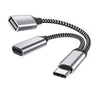 MOGOOD Adattatore USB C OTG 2 in 1, Trasferimento Dati 480Mbps, Ricarica Rapida PD 18W, Compatibile con Chromecast Google TV, iPad, Raspberry Pi KVM, Stampante 3D, Samsung S22, iPhone e MacBook