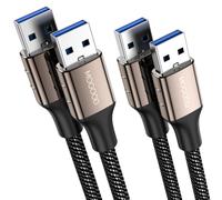 MOGOOD Cavo da USB a USB 2M+2M Cavo da USB a USB 3.0 da maschio a maschio estensore USB Tipo A a Tipo A per il trasferimento dei dati compatibile con disco rigido, computer portatile, monitor