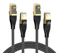 MOGOOD Cavo Ethernet Cat 8, 2M 2Pack cavo internet piatto gigabit RJ45 ad alte prestazioni, cavo LAN ad alta velocità 40Gbps 2000Mhz compatibile con estensori WIFI, router, modem, pannelli patch