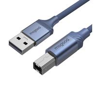 MOGOOD Cavo per Stampante USB A a USB B per Stampante Scanner Tastiera MIDI | in Nylon Intrecciato 480 Mb/s Robusto Flessibile Ideale per Ufficio Compatibile con HP Canon Epson Brother Lexmark Dell