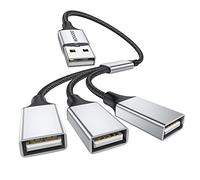 MOGOOD Cavo sdoppiatore USB a 3 porte, USB tipo B sdoppiatore 1 maschio a 3 femmine USB 2.0 adattatore cavo di alimentazione Hub di prolunga per ricarica/trasferimento dati/laptop/Mac
