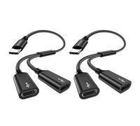 MOGOOD Cavo Splitter Type C (non per Monitor) USB C Maschio a 2 USB C Femmina Convertitore per Laptop, PC, Macbook