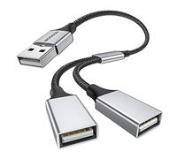 MOGOOD Cavo Splitter USB Y, Adattatore Dual USB 2.0, Sdoppiatore Splitter USB Per PC, Laptop, Mouse, Tastiera, PS5, Mac