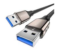 MOGOOD Cavo USB 3.0 Maschio a Maschio Cavo USB 3.0 Tipo A Maschio a Tipo A Maschio Super Speed 5Gbps per Dischi Rigidi, Altoparlanti, Computer, Lettore Blu-Ray, DVD, Raffreddamento PC Portatile.