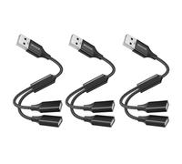 MOGOOD Confezione 3 Cavi Sdoppiatore Y USB-A Intrecciato Nylon USB2.0