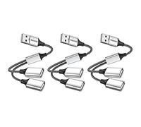 MOGOOD Confezione 3 Cavi Sdoppiatore Y USB-A USB2.0 Intrecciato Nylon