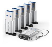 MOGOOD Convertitore OTG USB C Femmina a USB A Maschio, USB 3.0 5Gbps Adattatore Ricarica Dati, Compatibile con iPhone 17/16/15/14, Samsung S25/S24/S23/S22, iPad, Apple Watch