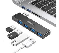 MOGOOD Hub 3.0 Ultra-Slim per Laptop - Adattatore Multi-Porta USB, Stazione Dati [Carica Non Supportata] - Compatibile con PC Windows, Mac, Stampante, Flash Drive