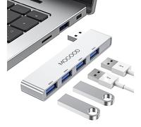 MOGOOD Hub dati ultra sottile USB 3.0 - Espansore multi porta per laptop, PC, Mac, stampanti, unità flash, hard disk mobili
